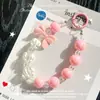 Nueva Cadena Transparente para Teléfono Móvil con Cuentas Pintadas a Mano, Colgante para Llavero de Coche, Accesorios para Colgar Equipaje, Cadena Colgante Antiperdida para Teléfono Móvil