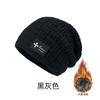 Gorro de punto holgado de circunferencia de cabeza grande para mujer, gorro de lana de invierno, cálido para otoño e invierno, adecuado para cara redonda, cara pequeña, gorro de pila de moda