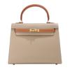 Bolso Kelly de Piel Cosida de Gama Alta con Estampado de Palma y Bloques de Color, Nuevo Modelo 2026 Bolso de Mano para Mujer de Piel Genuina, Bolso de Hombro, Bolso Cruzado