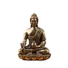 Estatuas de Latón del Bodhisattva Guanyin Buda Buda de la Medicina Adornos Pequeños Buda Sentado Artesanía de Cobre Adornos Pequeños de Escritorio Artesanía de Cobre