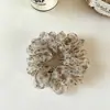 Goma para el pelo de organza floral perezosa y esponjosa, Cuerda para coleta de estilo francés vintage, Cuerda para el pelo de alta gama para mujer