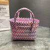 Bolsa de Mão Lembrança Bolsa para Presente de Madrinha Bolsa Cesta de Vegetais Tecida Design de Nicho Feminino Desenho Animado Novo Estilo 2023