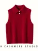 Otoño/Invierno 2026 Nuevo Tejido de Cachemira para Mujer Clásico Versátil Adelgazante Juvenil Chaleco Moda Cuello Alto