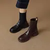 Botines de Tobillo Planos Adelgazantes Estilo Extranjero Tendencia de Temperamento 2026 Otoño/Invierno Nuevos Versátiles con Faldas Botas Adelgazantes de Principios de Otoño