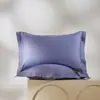 Funda de almohada de algodón puro de alta densidad, 100 hilos, con bordes anchos, funda de almohada de satén de algodón de fibra larga de lujo ligero, funda de almohada 100% algodón, pieza individual