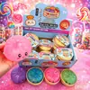Juguete squishy popular transfronterizo con forma de bollo pequeño 5.5cm caja sorpresa pectina maltosa rebote lento juguete para aliviar el estrés