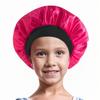 Amazon Venta Caliente Transfronteriza Gorro de Noche Satinado para Niños Europeo y Americano Gorro Redondo Pequeño Elástico de Seda Simulada Gorro para el Cuidado del Cabello de Bebé