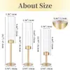 Transfronterizo para Amazon chapado en oro juego de tres piezas candelabro para el hogar decoración de mesa para boda fiesta de cumpleaños