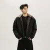 Chaqueta Acolchada de Algodón para Hombre, Nueva Tendencia Invierno 2025 Estilo Americano Marca de Moda, Fresca y Holgada, Abrigo de Algodón Engrosado