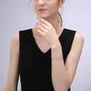 Pulsera de plata esterlina s925 de doble capa diseño nicho pulsera de círculo temperamento de alto sentido joyería simple al por mayor de fábrica