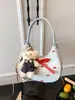 Bolso de Verano Transfronterizo con Lazo Rosa Bajo el Brazo Modelo Nuevo 2026 Bolso Cruzado Estilo Ballet de Gama Alta Bolso Baguette de Moda