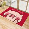 Venta al por mayor, nueva alfombra absorbente para baño con orejas de gato y dibujos animados, alfombra para puerta de entrada de casa.