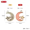 YT049 pingente de lua e estrela com gota de óleo acessórios de joias em liga de zinco para DIY pingente de pulseira pequeno e fresco fabricantes fornecimento direto