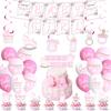 Novo Batismo de Recém-Nascido Pegue Semana Descartável Rosa Louça Copo de Papel Faca e Garfo Bandeira Atmosfera Terno Festivo
