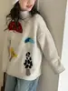 Suéter Infantil Niña Little Red Fish 2026 Otoño/Invierno Nuevo Conjunto Padre-Hijo Camiseta de Dibujos Animados para Estudiantes de Secundaria Suéter de Punto Infantil
