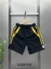 2026 Pantalones Cortos Casuales de Cinco Puntos Finos Versátiles Cómodos para Hombre Verano Nuevo Bloque de Color Rayas Secado Rápido