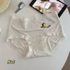 Braguitas de Algodón Puro 10A Extendido Antibacteriano Triángulo en la Entrepierna, Estilo Lindo y Femenino Japonés con Estampado de Cachorro, Cintura Media, Tacto Suave para la Piel