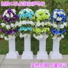 Nuevo guía de camino de flor de carretera de 42 cabezas columna romana de boda guía de camino columna romana de plástico estilo boda cesta de flores para celebración de inauguración