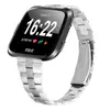 Para Huawei Samsung Desmontaje Rápido fitbit versa/versa2 Acero Inoxidable Tres Perlas Ajuste Delgado Correa Fina de Acero