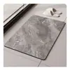 Alfombra de Piso Suave Absorbente de Tierra de Diatomeas de Mármol de Lujo Ligero para Baño, Felpudo Antideslizante para Inodoro, Baño y Entrada de Baño