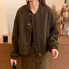 Jaqueta Curta Acolchoada com Padrão Waffle, Design Moderno para Mulheres, Outono/Inverno 2026, Solta, Emagrecimento, Leve, Jaqueta de Algodão, Jaqueta Baseball, Top