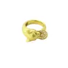 Anillo Leopardo Retro Francés Moda Alto Gama Artesanía Cepillada Anillo para Dedo Índice con Diamantes Anillo de Nicho de Gama Alta