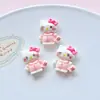 Accesorios de resina DIY de dibujos animados, grandes, rosas, lindos adornos de gato, pinzas para el pelo, cadenas para fundas de teléfono, accesorios, hebillas de zapatos, materiales decorativos