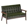 Sillón Sofá Estilo Madera Maciza, Set de Cafetería y Té de Leche, Combinación de Mesa y Sillas de Comedor, Cabina Retro para Restaurante Catering Casa de Té Comercial