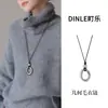 Cadena para Suéter Otoño e Invierno Elegante de Gama Alta Lujo Nicho Collar de Suéter para Mujer 2026 Nuevo Cordón Largo de Cuero