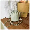 Bolsas de Mujer Transfronterizas 2026 Nuevo Versátil Casual Cordón Hombro Cruzado Estilo Coreano Cordón Cubo para Teléfono
