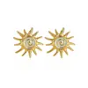Nuevos Pendientes de Gota de Aceite de Girasol de Acero Inoxidable Europeos y Americanos para Mujer, Moda de Alta Gama, Joyería Versátil y de Alta Gama al por Mayor