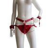 Nova cueca de couro roupas íntimas femininas acessórios femininos desempenho sexy tiro pulseira de couro corpo cueca festa
