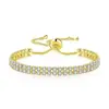 Dragón y Europa y los Estados Unidos moda caliente nueva pulsera de amor de circón en oro rosa simple de aleación de diamante para mujer