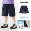 Shorts de Algodão Puro Estilo Europeu para Meninos Shorts de Verão 2026 Nova Roupa Infantil Calça Cargo de Verão para Crianças Pequenas