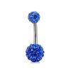 Joyería piercing acero médico bola de arcilla anillo para ombligo bola de diamante completo 5mm 8mm moda europea y americana personalidad fabricantes venta al por mayor