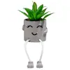 Estilo Ins Escandinavo Boneca Pendurada Planta Verde Falsa Enfeites Decorativos Criativos Mesa de Escritório Suculenta Artificial Pequenas Plantas em Vasos