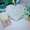 Libro de Bodas Nuevo de Madera Transfronterizo Caja de Entrega de Mensajes de Invitados con Forma de Corazón de Madera Decoración de Aniversario de Boda