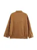Roupas femininas europeias e americanas transfronteiriças, best-seller do AliExpress, com textura felpuda, caimento solto, estilo casual, design moderno e jaqueta versátil
