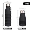Garrafa de Cola de Silicone de Grau Alimentício para Exterior Portátil Garrafa de Água Esportiva Acampamento Copo de Água Dobrável