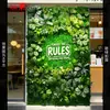 Parede de Plantas Simuladas Parede de Plantas Verdes Tridimensional Flores Artificiais Bíônicas Superfície de Parede de Fundo Paisagem Decoração de Parede Externa de Loja