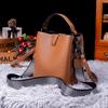 Bolso de Mujer de Cuero Genuino Bolso Balde Bolso Bandolera de Hombro Cruzado 2024 Nueva Moda Versátil Textura de Alto Valor Bolso Pequeño