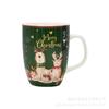 Taza de Cerámica de Alce para Árbol de Navidad Campestre de Estilo Europeo Personalizado con Varios Colores y Calcomanías de Logotipo Personalizables
