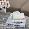 Novo Estilo Luxo Leve Alto Valor Estético Caixa de Lenços Algodão Doce Caixa de Armazenamento com Puxador para Sala de Estar Doméstica Caixa de Lenços para Restaurante de Alto Padrão
