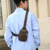 Marca de Moda Bolso de Pecho para Hombre Tamaño Pequeño Moda Mini Bolso para Teléfono Móvil Casual Cartera Pequeña Coreano Versátil Bolso Cruzado para Hombre