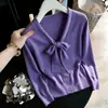 Tiro real Otoño/Invierno 2026 Suéter Engrosado de Punto de Lana Holgado Ropa de Punto Elegante con Línea Abrigo de Punto para Mujer