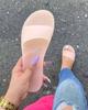 2020 Verano Nuevo Talla Grande Comercio Exterior Zapatos de Mujer Cristal Escarchado Sandalias Planas de Mujer 36-42 Comercio Exterior