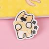 Texto Cachorro Lindo Broche Acrílico Dibujo Animado Creativo Colgante para Mochila Escolar Pequeño Regalo Decorativo Insignia Venta al por Mayor Personalizado