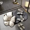 Alfombra de Piso Mariposa de Baño de Gama Alta, Felpudo de Baño, Absorbente de Agua, Antideslizante, Alfombra Doméstica Absorbente de Agua, Resistente a la Suciedad, Resistente al Desgaste