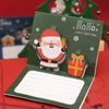 Tarjeta de Felicitación Navideña 3D Transfronteriza de Amazon, Tarjeta de Felicitación Plegable de Dibujos Animados, Tarjeta con Mensaje Navideño Escrito a Mano