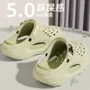 Zuecos de Exterior para Hombre 2025 Nuevo Verano Gama Alta Eva Suela Gruesa que Aumenta la Altura Zapatillas de Punta Cerrada para Deportes y Pesca